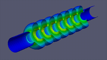 CAD model of Cornell's 7-cell cavity